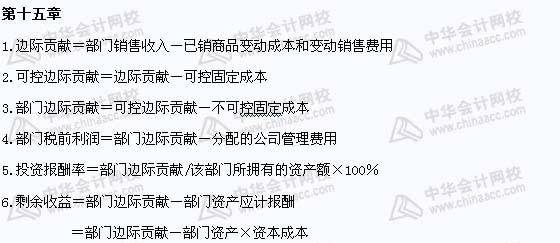 注册会计师《财务成本管理》公式汇总（13）