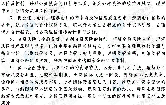 2015年初级金融专业知识与实务考试大纲