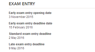 2016年ACCA6月份考试报名时间