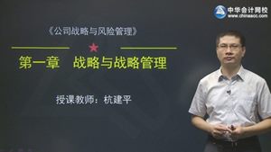 2015注会公司战略杭建平考点串讲班