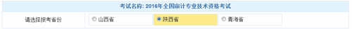陕西2016年初级审计师考试报名入口
