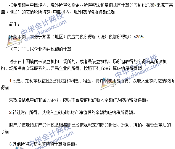 2016注册会计师《税法》高频考点：应纳税额的计算
