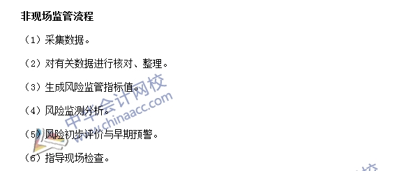 银行职业资格法律法规与综合能力高频考点:非现场监管流程