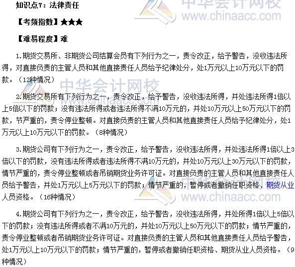 2017年期货从业《期货法律法规》高频考点:法律责任