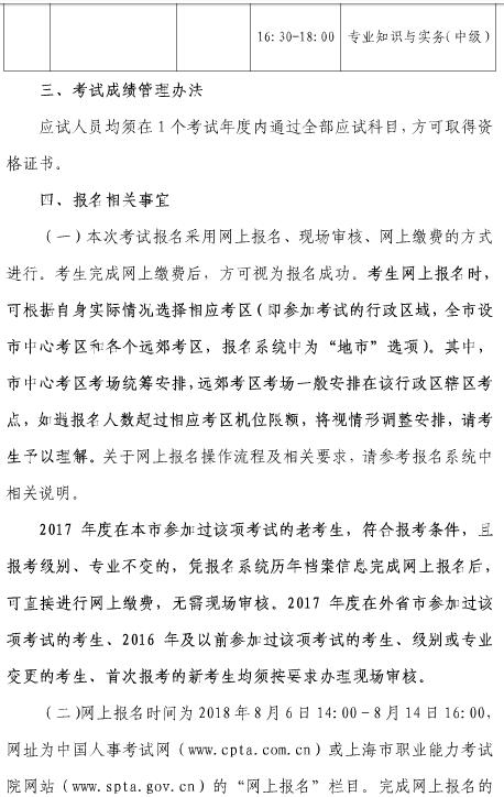 上海2018年经济师考试报名