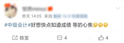 中级会计职称考试成绩查询