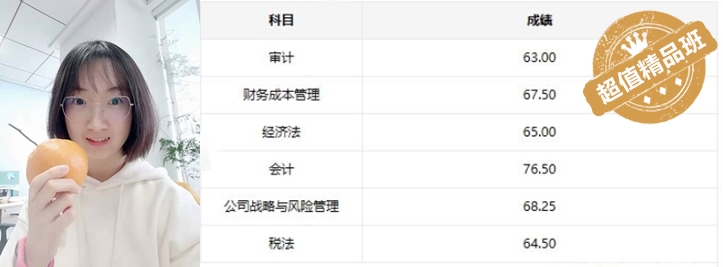 乔琳成绩单与报考班型