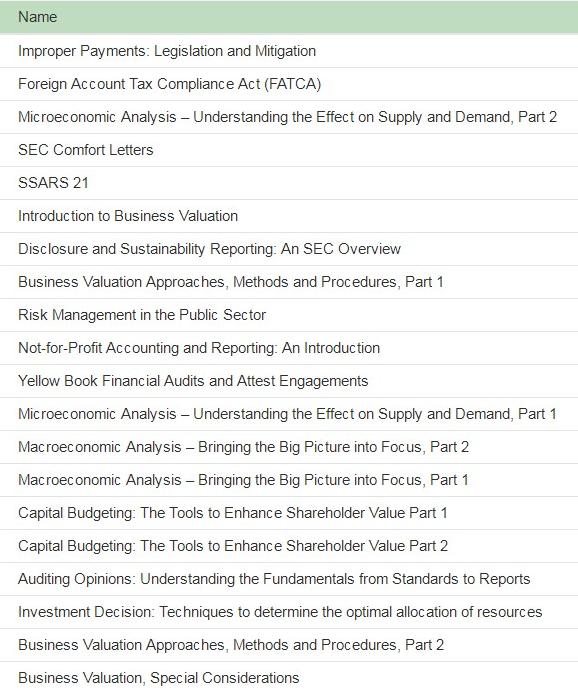 中华会计网联袂Becker——CPE课程目录