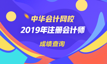 2019年河南注会成绩查询