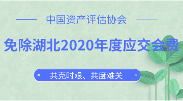 免除湖北2020年度应交会费  中评协与湖北评估机构共克时艰 