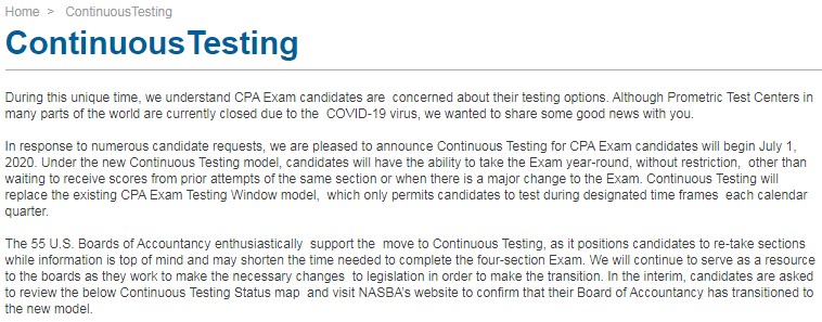 重磅官宣！2020.7.1日起 AICPA考试次数不受限制