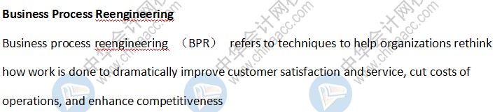 BEC知识点：Business Process Reengineering