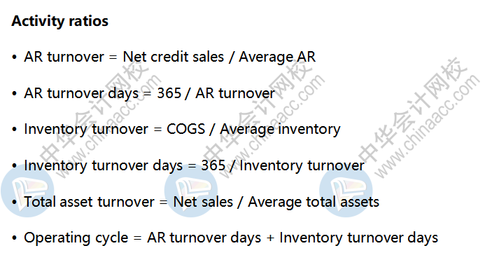 AICPA考点解析：Activity ratios 