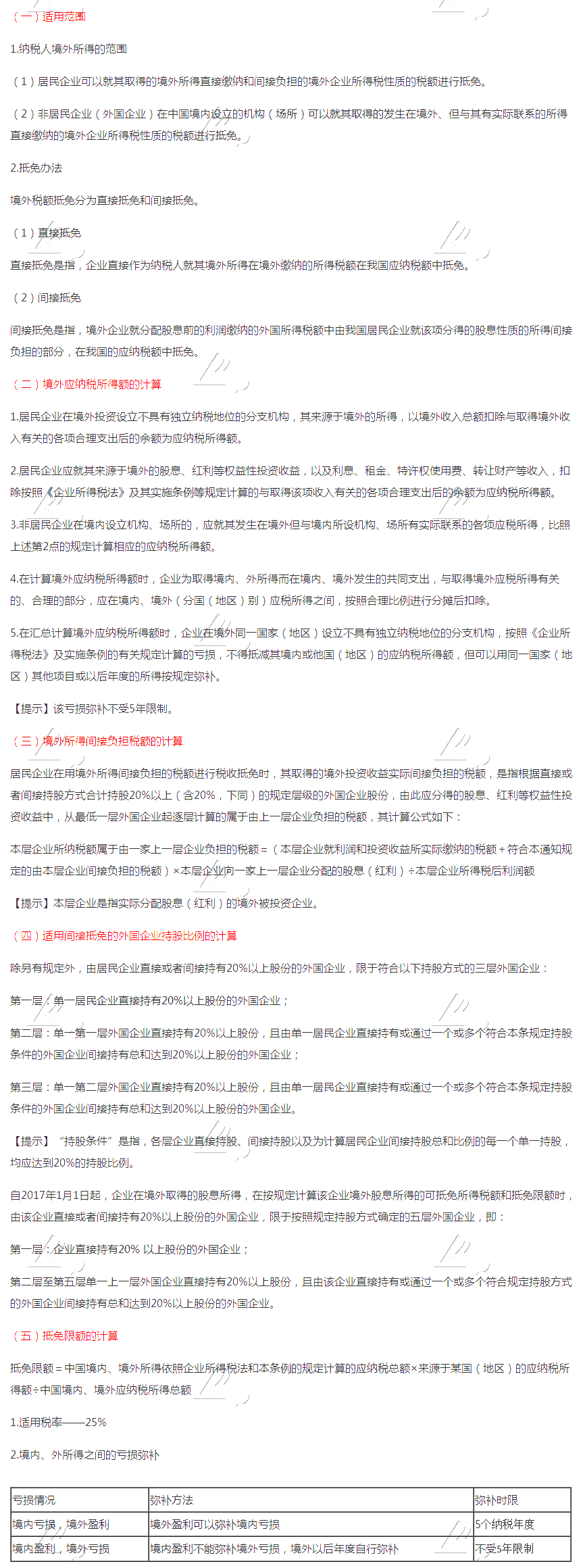 2020注会税法第十二章高频考点:境外所得税收管理 2020注会税法第十二章高频考点:境外所得税收管理
