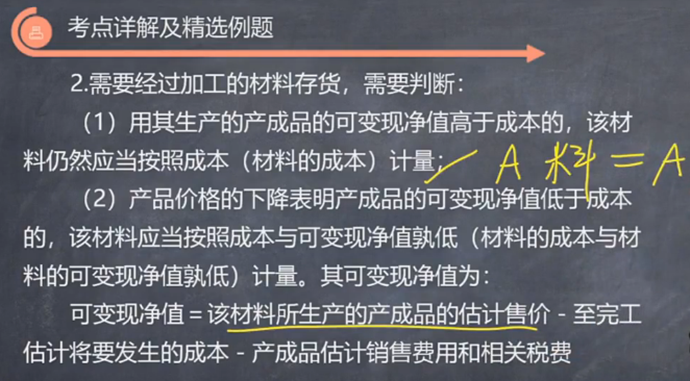 【微课】开讲：可变现净值计算（二）