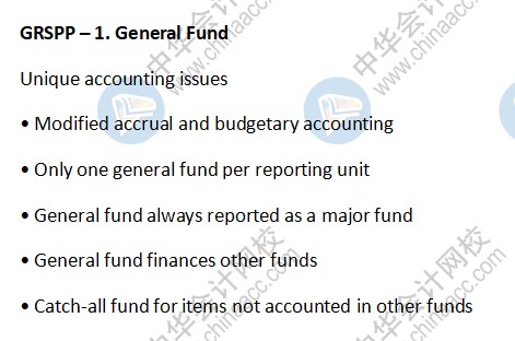 AICPA知识点:GRSPP – General Fund AICPA知识点:GRSPP – General Fund