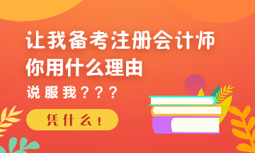 让我考注册会计师~你的理由是什么？请你说服我！