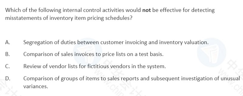 美国注册会计师AICPA历年试题（十七）—AUD