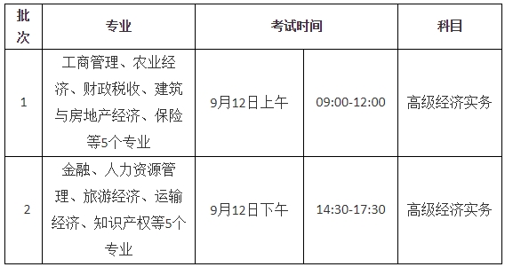 2020年高级经济师考试时间 2020年高级经济师考试时间