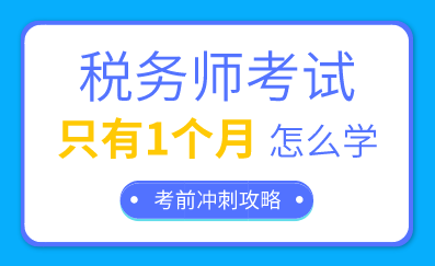 税务师考试一个月冲刺方法2 税务师考试一个月冲刺方法2