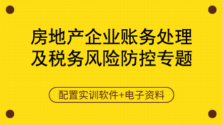 房地产财税-房地产企业账务处理及税务风险防控（含做账报税实训软件）