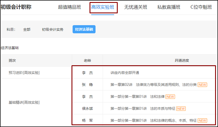 2021初级《经济法基础》基础精讲课程已开通！备考正式开始啦！
