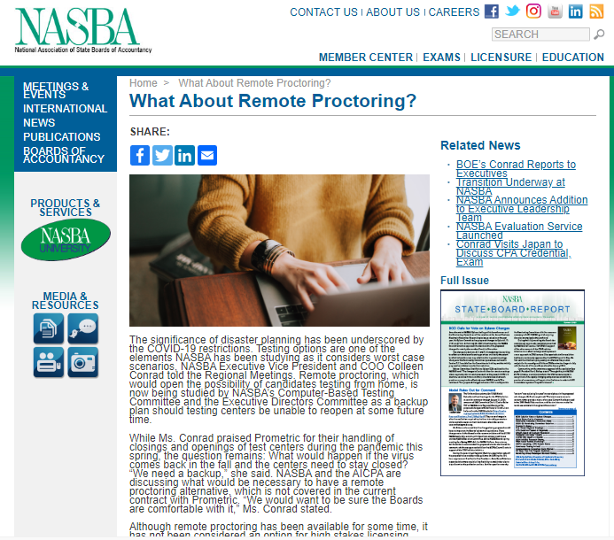 期待!AICPA有可能实现远程监考吗? 期待!AICPA有可能实现远程监考吗?