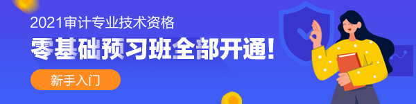 2021年审计师零基础预习课程已经全部开通