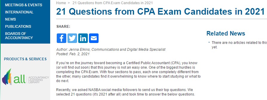 2021年美国注册会计师考试考生至关注的21个问题