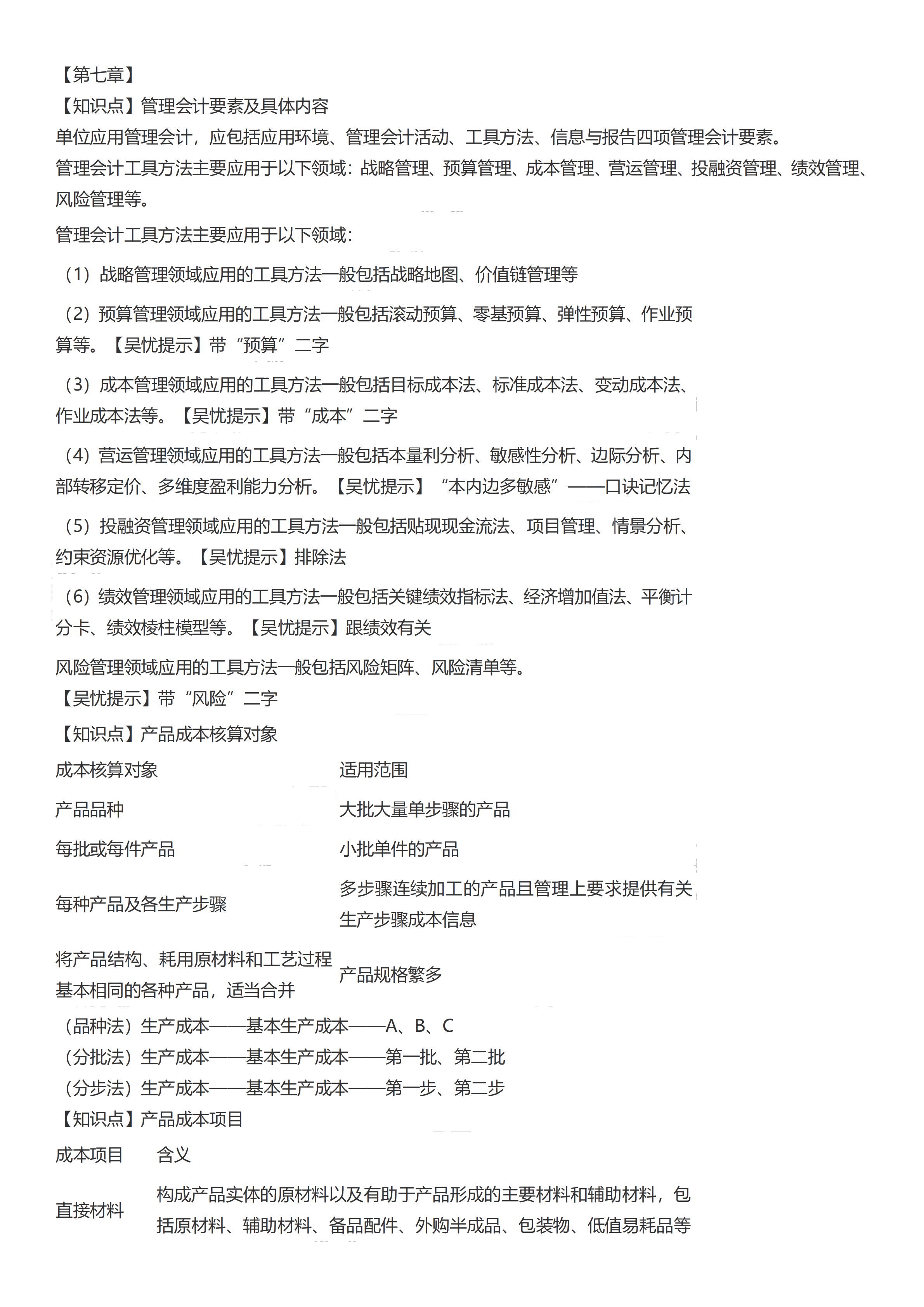 初级会计实务考前救命夺分知识点蒙圈总结【第七章】 初级会计实务考前救命夺分知识点蒙圈总结【第七章】