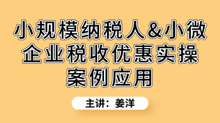 小规模纳税人&小微企业税收优惠有哪些？实操案例解读