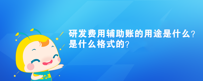 研发费用辅助账的用途是什么?是什么格式的? 研发费用辅助账的用途是什么?是什么格式的?