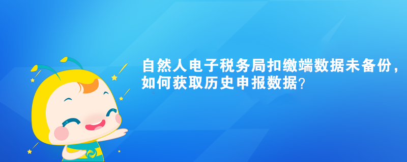 自然人电子税务局扣缴端数据未备份,如何获取历史申报数据? 自然人电子税务局扣缴端数据未备份,如何获取历史申报数据?