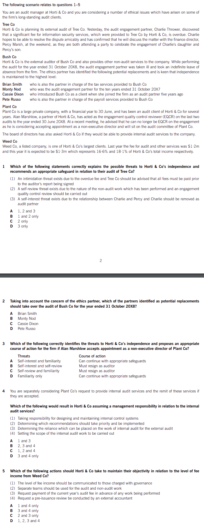 2019年36月ACCA AA真金题(1) 2019年36月ACCA AA真金题(1)
