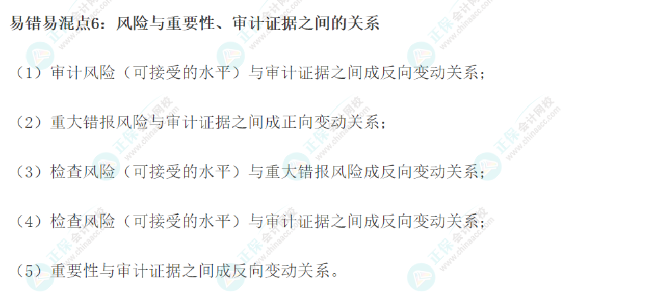 2022注会《审计》基础阶段易错易混知识点(六) 2022注会《审计》基础阶段易错易混知识点(六)