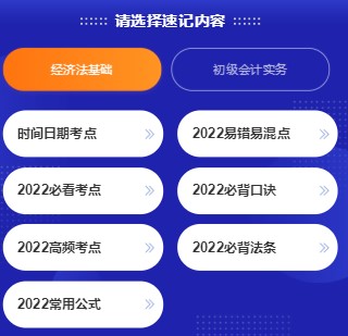 速记！初级会计考试易错易混点&经济法日期考点