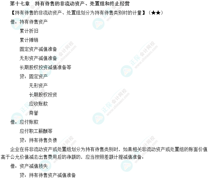 【新教材整理】中级会计职称《中级会计实务》第十七章必备分录 【新教材整理】中级会计职称《中级会计实务》第十七章必备分录