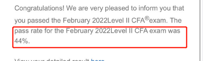 重磅！CFA二级机考成绩公布！通过率44%！