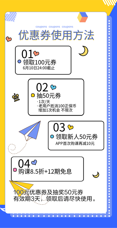 优惠券使用方法