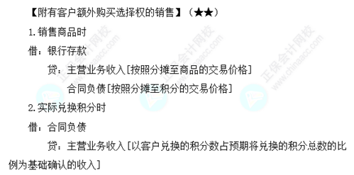 《中级会计实务》必备分录：附有客户额外购买选择权的销售