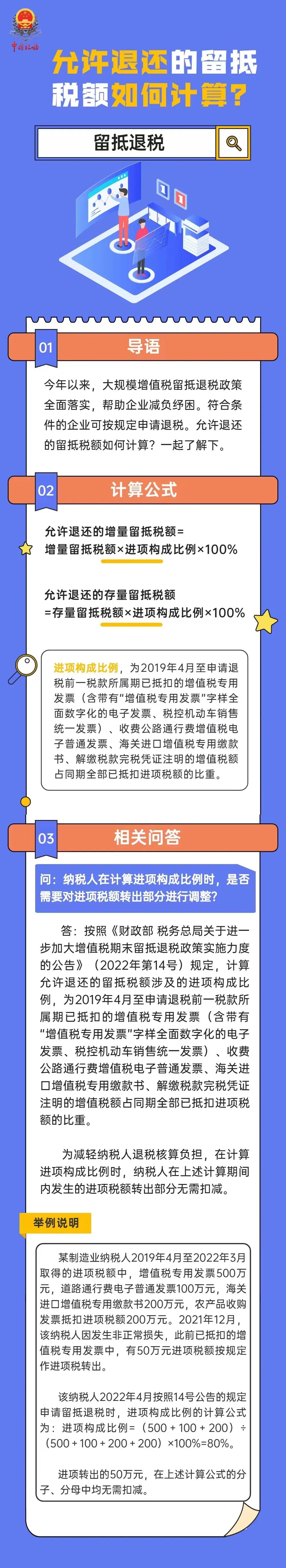 允许退还的留抵税额如何计算？