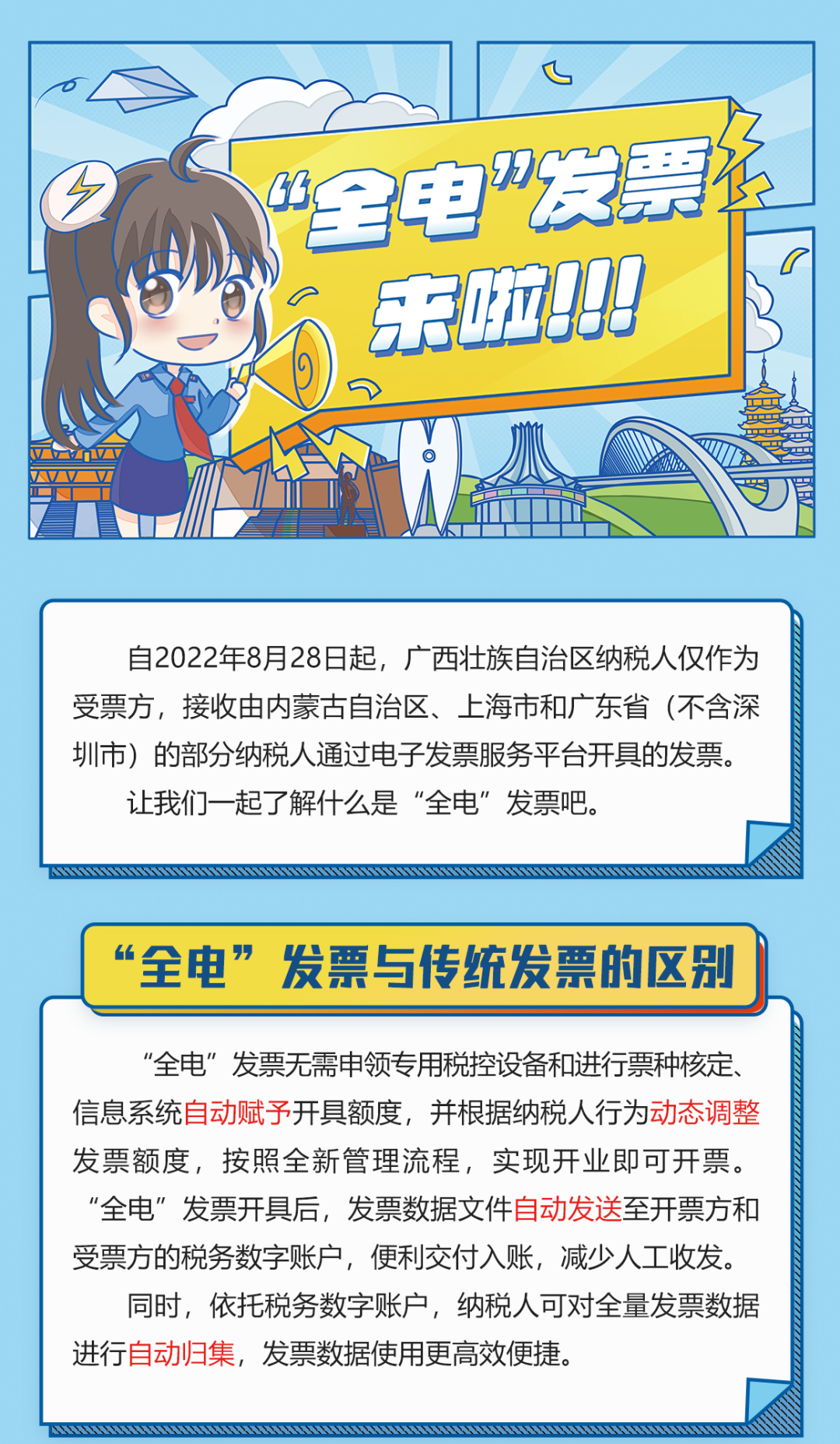 接收“全电”发票后，应当如何操作？