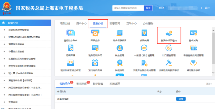 税费申报与缴纳 税费申报与缴纳