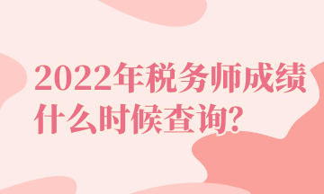 2022年税务师成绩什么时候查询? 2022年税务师成绩什么时候查询?