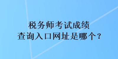 税务师考试成绩查询入口网址是哪个？