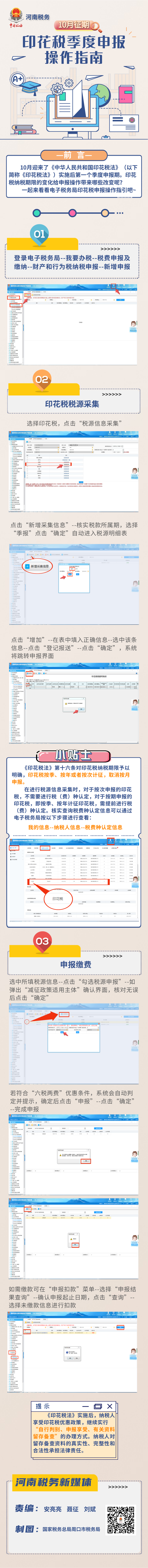 河南印花税季度申报流程