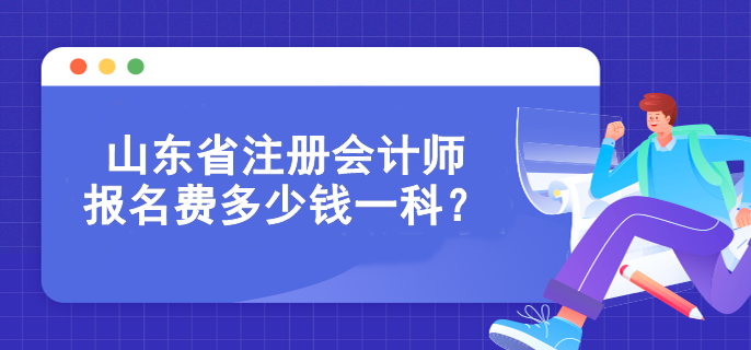山东省注册会计师报名费多少钱一科？