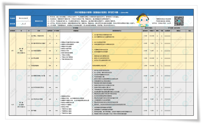 报考初会这样学！初级er进群领取2023学习打卡表 对照着备考！