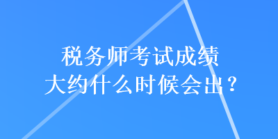 税务师考试成绩大约什么时候会出？