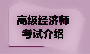 高级经济师考试介绍 高级经济师考试介绍